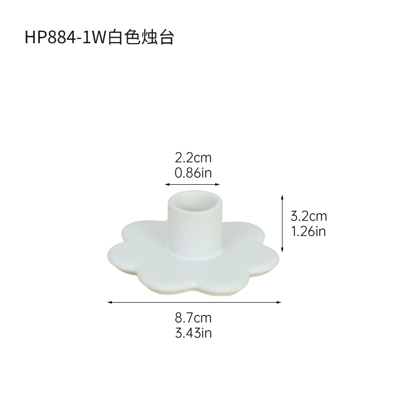 Medieval estilo blanco y negro decoración de mesa de cerámica decoración de mesa retro decoración suave artesanía creativa asiento de vela