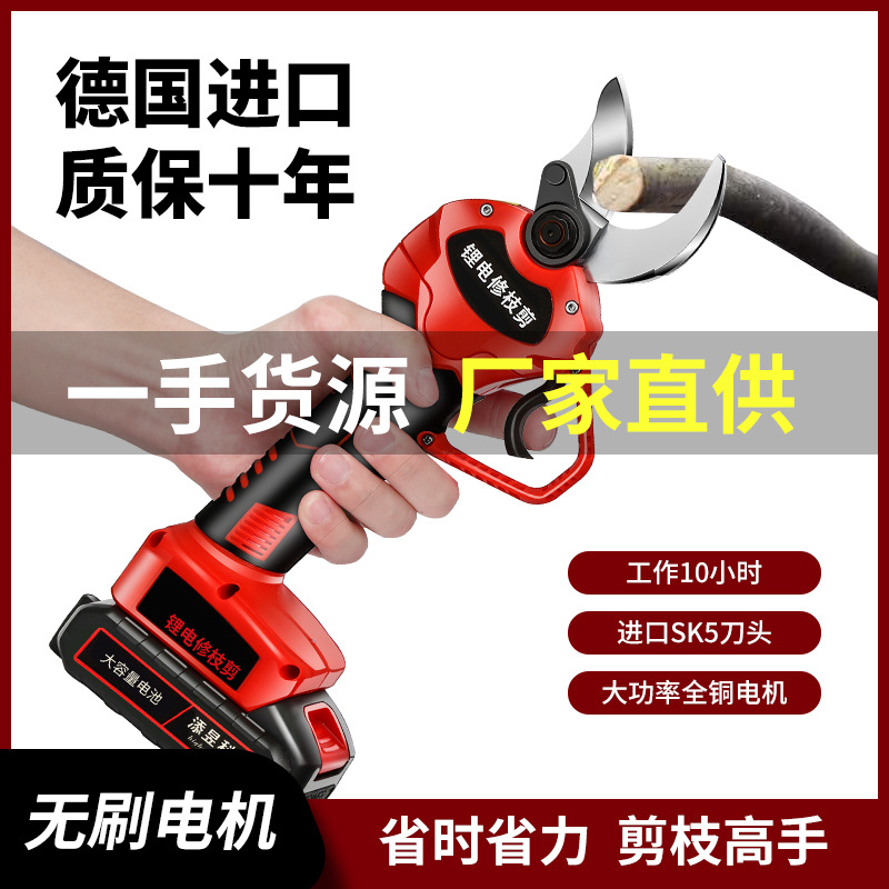 电动修枝剪剪树枝电动剪刀充电式锂电池园林电剪刀果树果枝剪神器