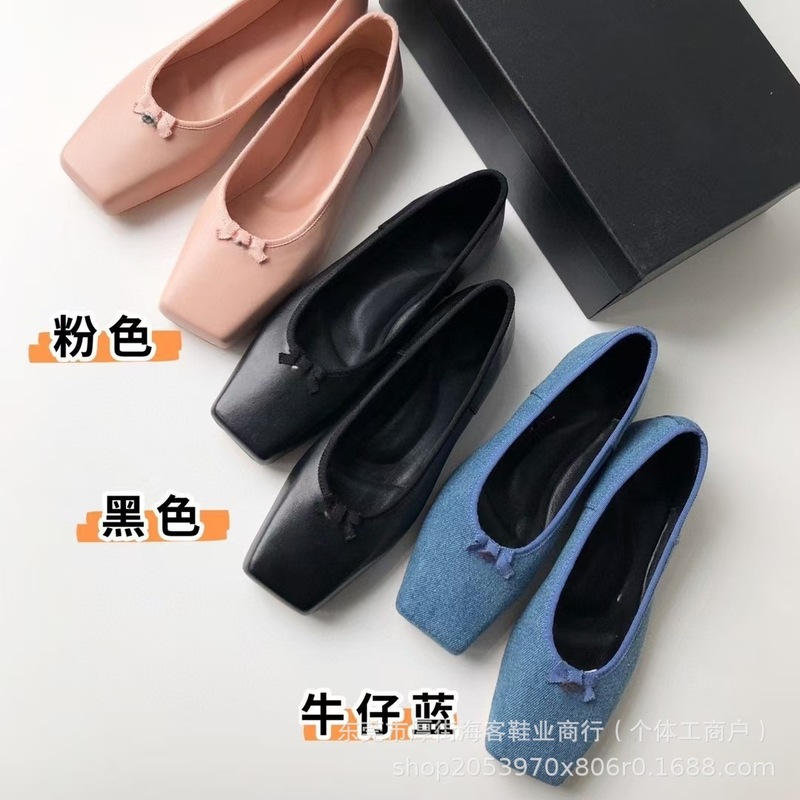 莞产高版本！大王春夏新品方头芭蕾舞鞋蝴蝶结浅口法式玛丽珍单鞋|undefined
