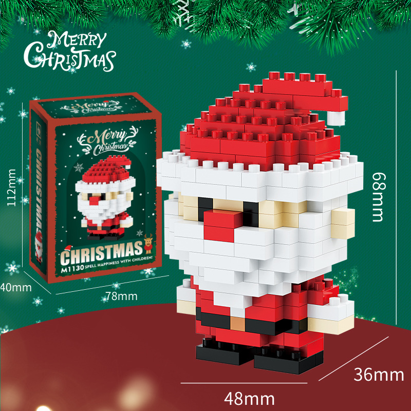 Juguetes de construcción de bloques de Navidad para niños ensamblaje puzzle Santa Claus muñeco de nieve decoraciones festivas regalos al por mayor image 9