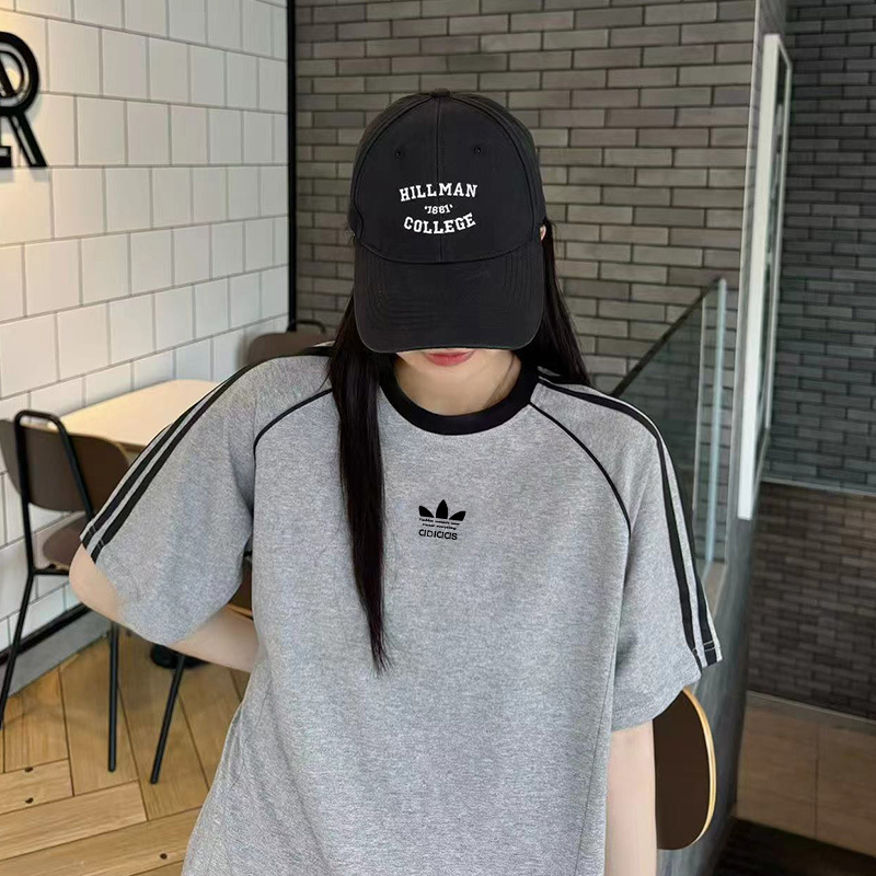 Three-Leaf 9455 Unisex Summer Thin Casual Loose Sports Top Embroidered Logo Short-Sleeved T-Shirt Three-Leaf 9455 Unisex Summer Thin Casual Loose Sports Top Embroidered Logo Short-Sleeved T-Shirt
