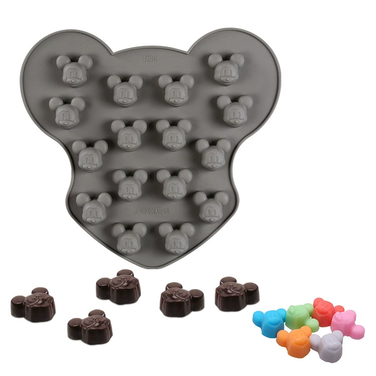 16 Lian supply silicone cake mold silicone chocolate mold Mickey chocolate cartoon chocolate model Mickey Mouse