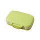 Wheat Straw Small Medicine Box Three-compartment Mini Portable Medicine Storage Box for Business Travel Sealed Moisture-proof Pill Box