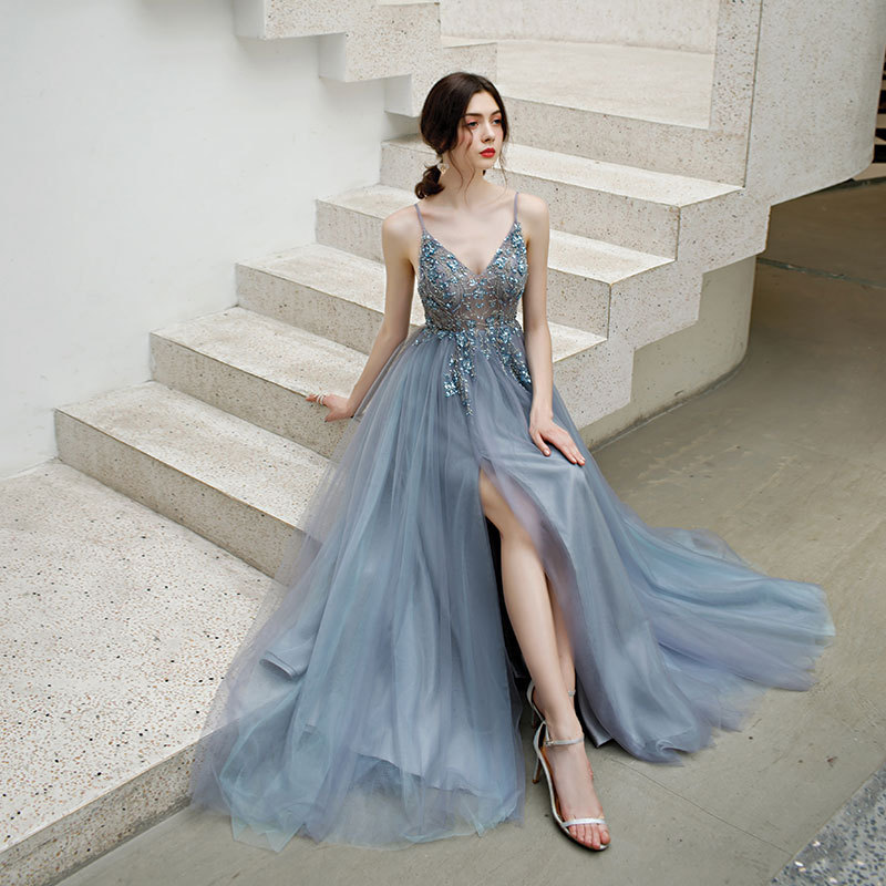 2026 New Style Evening Dress, Forest-Style Fresh and Dreamy Elegant Dress, Celebrity Birthday Party Host Dress