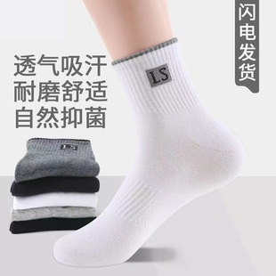 Socks Men's Long Autum New Men's Mid-Calf Socks Sweat-Absorbent and Deodorant Sports Versatile Socks Wholesale Antibacterial Cotton Socks
