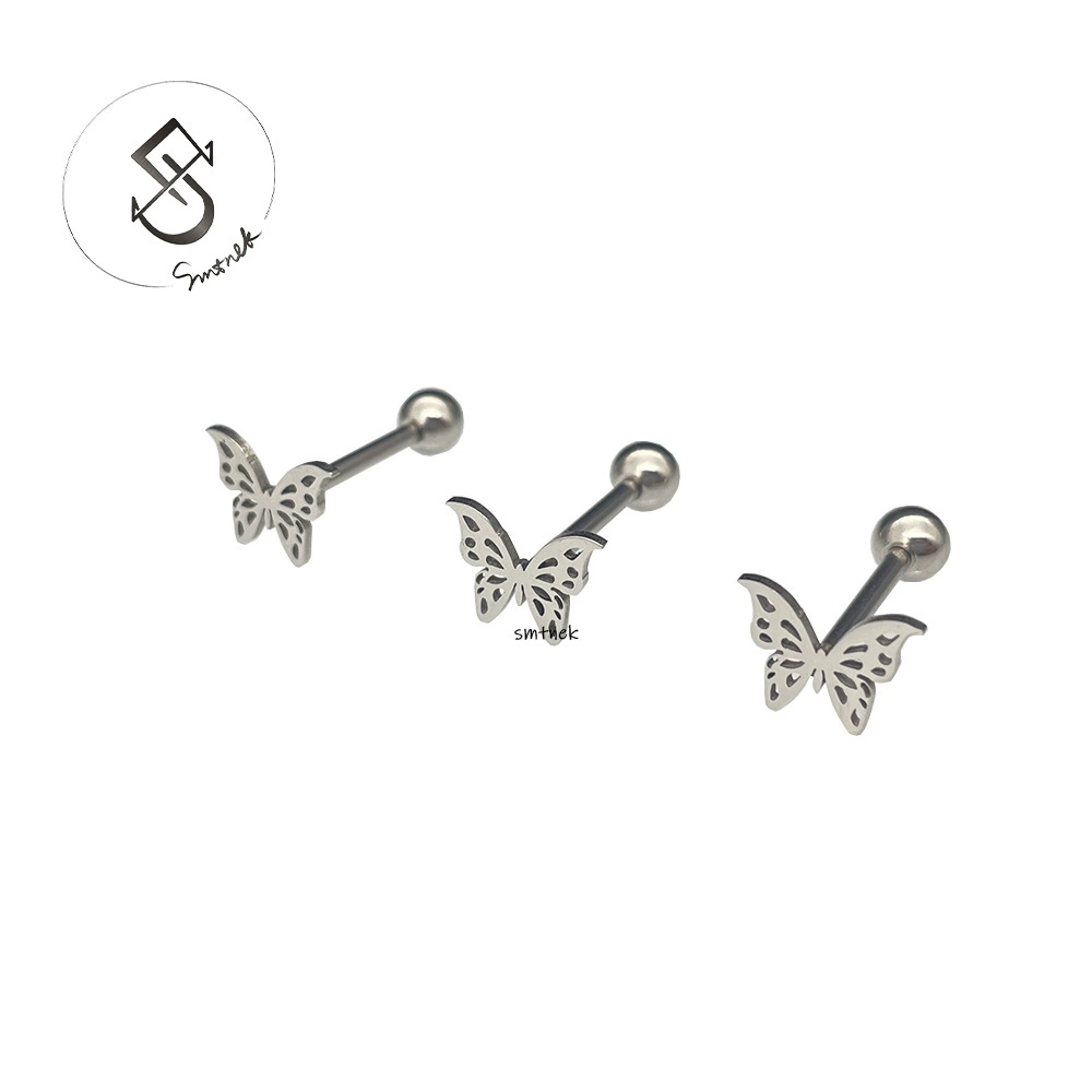smtnek Cartoon small tongue piercing stainless steel