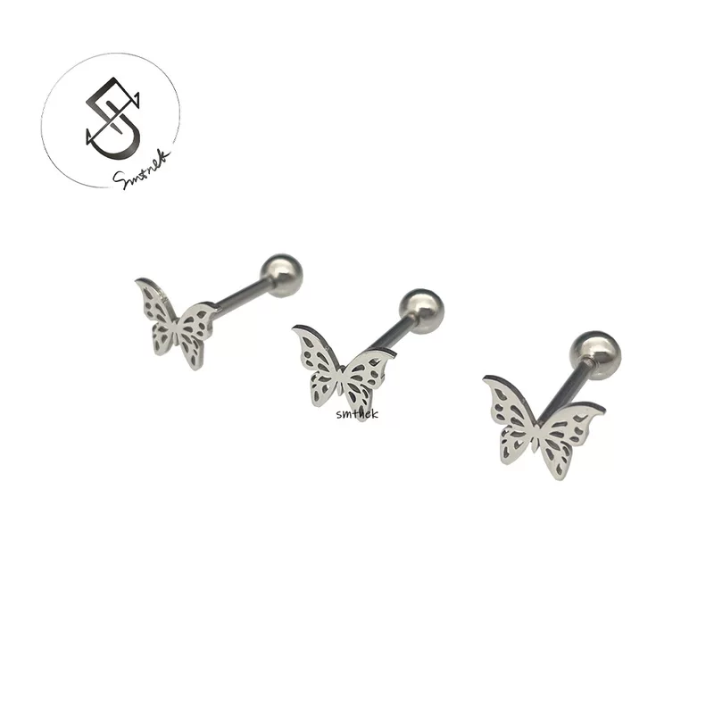 smtnek Cartoon small tongue piercing stainless steel