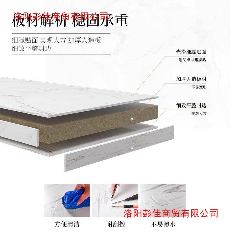 Mesa de té lujosa moderna pequeña sala de estar mesa redonda simple de mármol italiano creativo mesa de té de hierro forjado