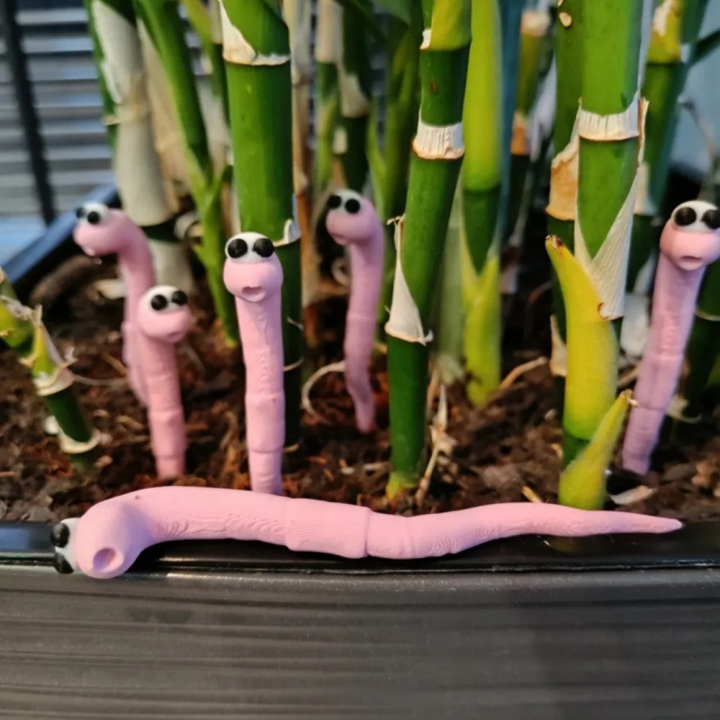 Cross-Border Moisturemonitor Small Earthworm Potted Plant Decoration, Quirky Decorative Earthworms (5 Pieces) Cross-Border Moisturemonitor Small Earthworm Potted Plant Decoration, Quirky Decorative Earthworms (5 Pieces)