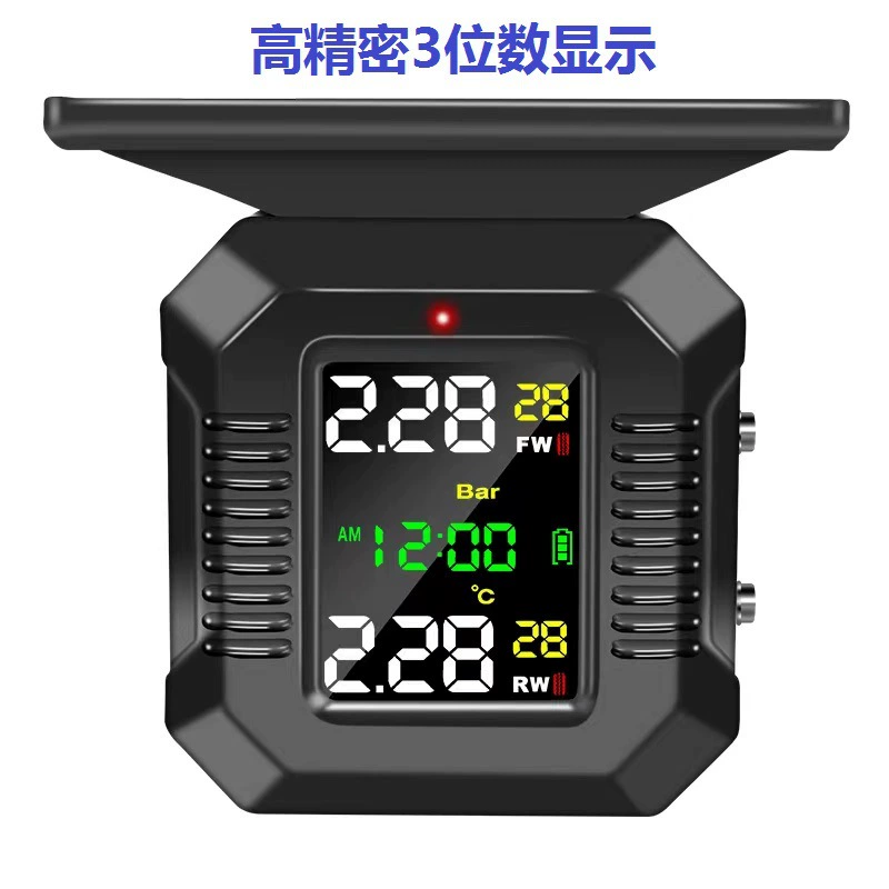 Солнечные Высокоточные Часы давления в шинах мотоцикла беспроводная система контроля давления в шинах Универсальный монитор 2 шин