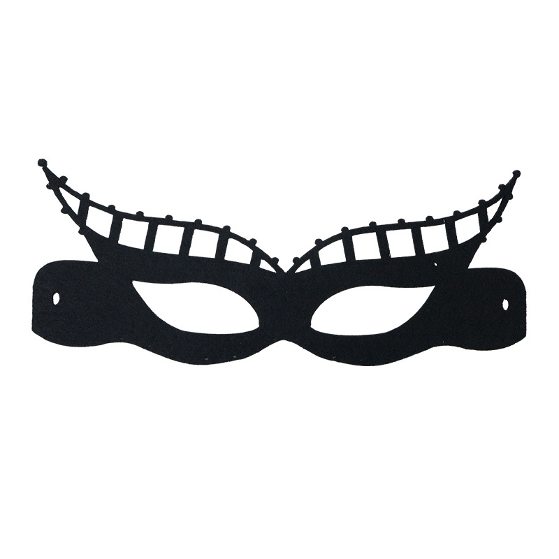 Transfronterizos nuevos no tejidos máscaras de felt negro máscaras modernas máscaras de felt minimalistas máscaras misteriosas de baile de maquillaje
