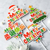 Resty's copyright Christmas cake decorate Santa Claus double -layer laser Christmas happy cake account dessert table