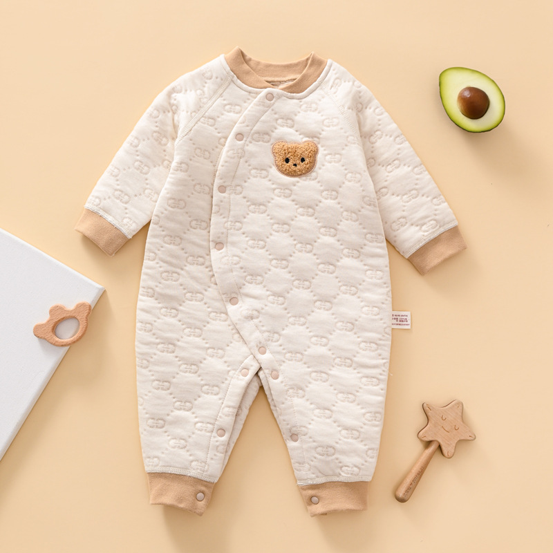 Ropa de otoño e invierno para niños y niñas ropa de bebé recién nacido mono acolchado mameluco de algodón de aire cálido ropa de algodón