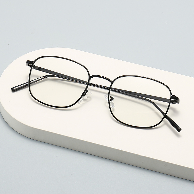 Versatile Minimalist With Love Camp, Same Style As The Banquet, Gold Wire Glasses Elegant Men's Retro Square Frame, Blue Light Blocking, Can_voghion.com