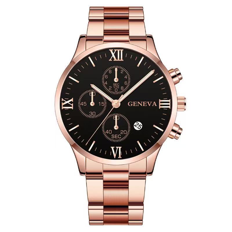 Black Disk Rose Gold Needle Rose Gold Belt (versión de horquilla plana)