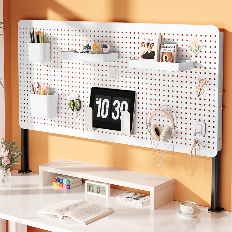 Cross-Border Desktop Pegboard Storage Rack, No-Drill Vertical Student Desk Computer Desk Organizer and Display Rack Cross-Border Desktop Pegboard Storage Rack, No-Drill Vertical Student Desk Computer Desk Organizer and Display Rack