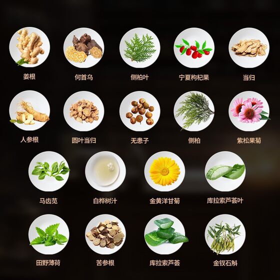 18 Flavor Plant Shampoo Hair Dandruff Control Oil-free Silicone Oil-free Platycladi Herb Shampoo in stock Wholesale