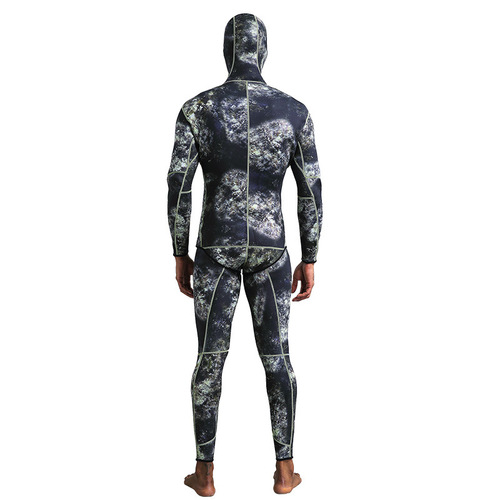 3MM Camouflage Dive Suit Fishing and Hunting Wetsuit Surfing and Fishing Suit Separate Underwater Suit Jellyfish Suit Anti-Puncture Warm Winter Swimming Suit