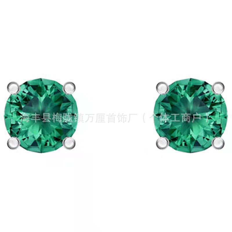 施华洛水晶世奇灵动天鹅跳动的心耳环施家高版本恶魔之眼耳钉女|undefined