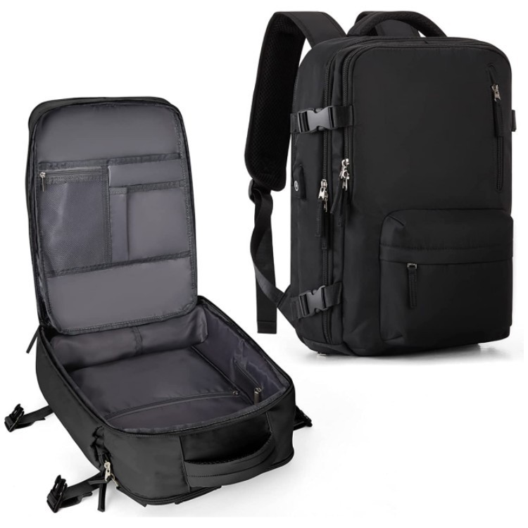 En stock al por mayor Amazon nuevo USB recargable de gran capacidad portátil mochila de viaje multifuncional mochila de ocio