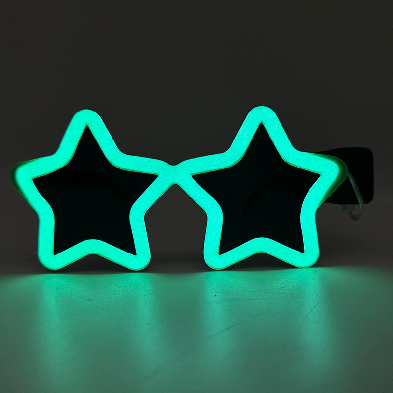 Led gafas luminosas estrellas de fiesta bar bungee festival de música props de animación pentagonal rescate cool