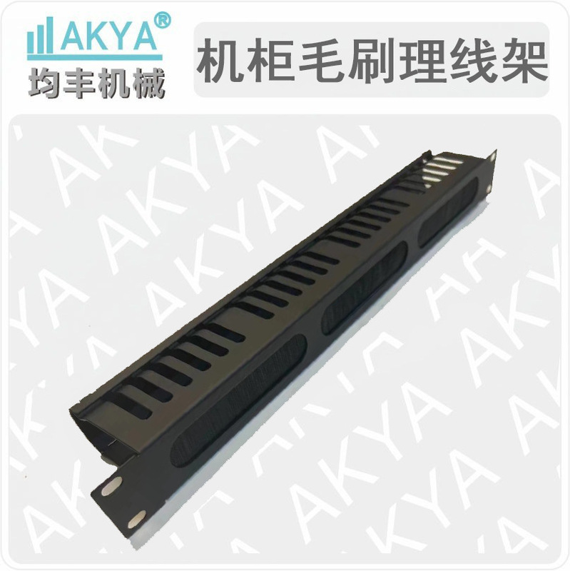 19-inch Standard Cabinet Brush Wire Rack 24-grid Cabinet Wire Rack 1U Rack 48-port Metal Wire Rack