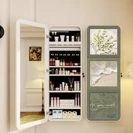 暗藏式穿衣镜装饰画储物柜首饰化妆品收纳一体壁挂式隐形隐藏镜子