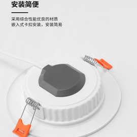 LED筒灯客厅吊顶天花灯装饰灯牛眼灯6瓦漆白开孔75-100mmLED灯