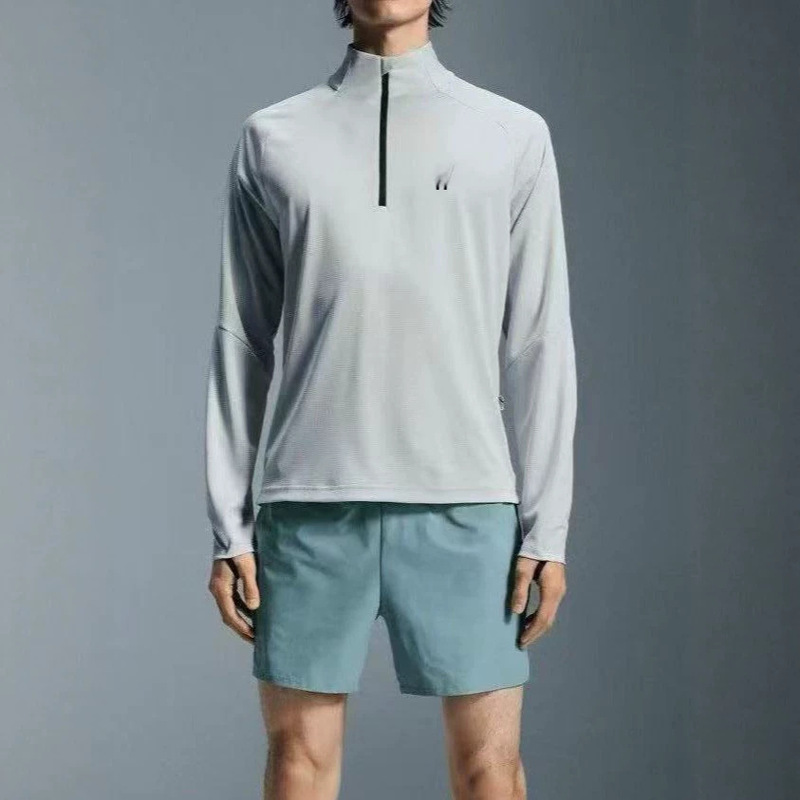 Cross-Border Outdoor Unisex Jacket with Patchwork Design, Pullover Half-Zip Cycling Long-Sleeve Coat, Export Model