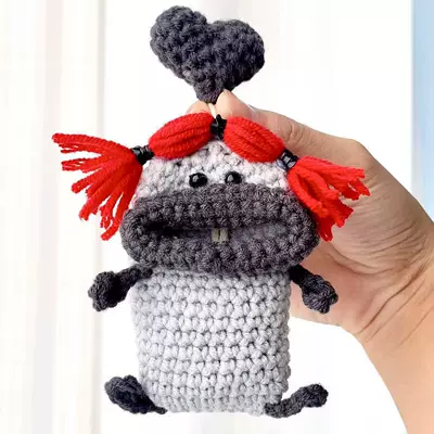 Cute Cartoon Key Case, Car key bag - 14cmx22cm-red-suit-head
