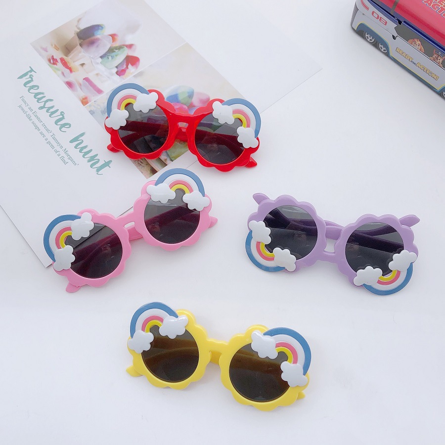 New Cute Colorful Rainbow Cartoon Children's Sunglasses Children's UV-protective Sunglasses for Boys and Girls