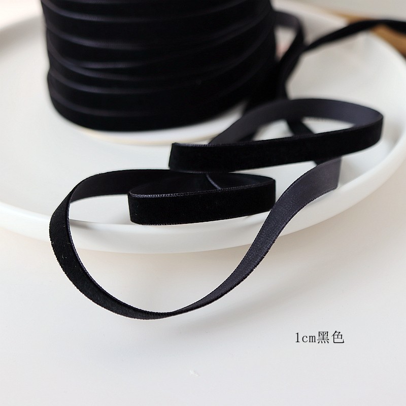 1cm/0,6 cm cinta de terciopelo de color cinta de cisne cinta de bricolaje material hecho a mano cinta cinta cinta decorativa