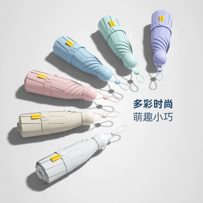Umbrella, small capsule solar-powered, sun protection, UF-protection