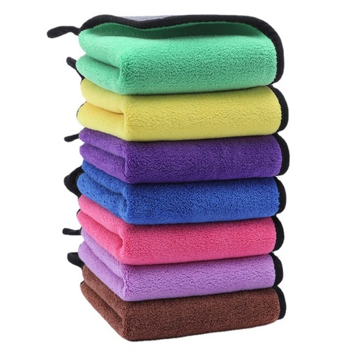 Pet Towel, Coral Fleece Double-Sided Pet Towel, Can Add Logo, Thickened Quick-Drying Dog and Cat Bath Towel