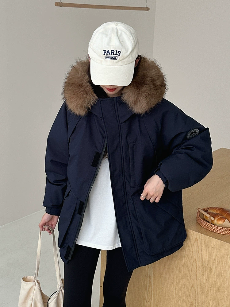 Down jacket, 2024 imported, loose fit, extra‑thick winter parka for teens