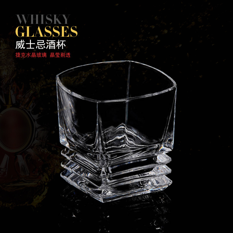 Vaso de vinos de Amazon suministro de vidrio de cristal creativo europeo Vaso de vinos de vinos de whisky de cerveza de bar