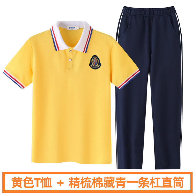 学生服スーツ、高校生クラス制服、カレッジスタイル中学生純綿半袖卒業式ユニフォーム、運動会パフォーマンスユニフォーム638|undefined