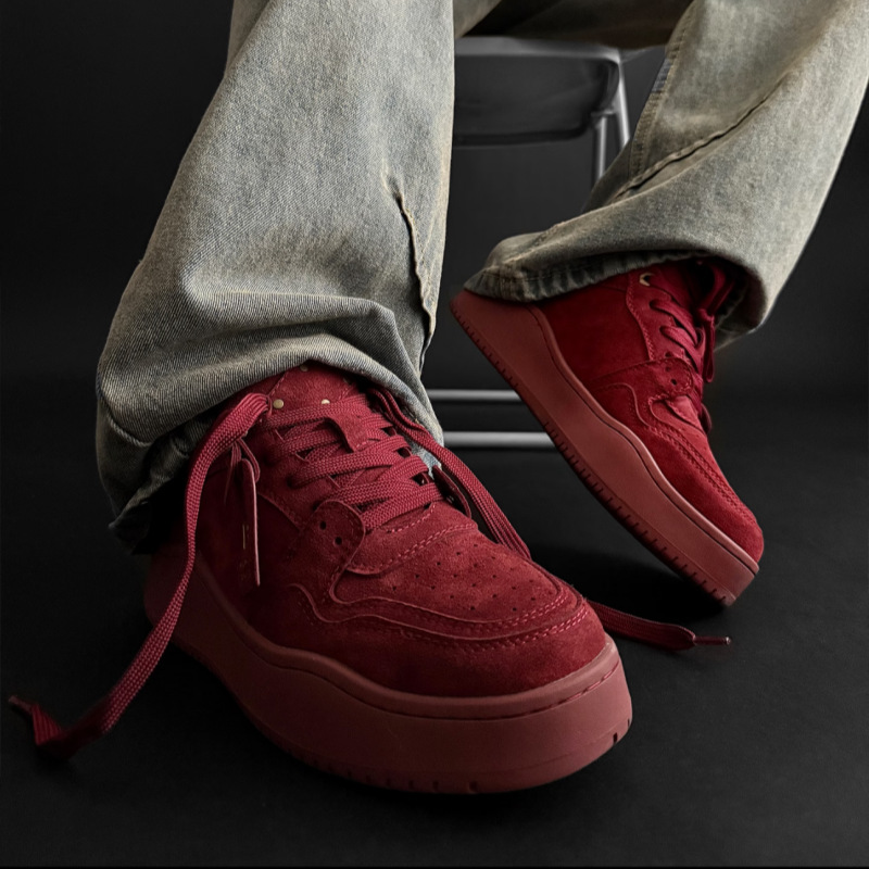 Crayon Shin-Chan Internet Celebrity White Sneakers Couple's Thick-Soled Air Force Sneakers Spring 2026 New Model Sports Shoes Casual Trendy Shoes