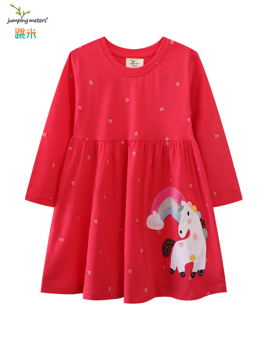 Vestidos para niñas europeas y americanas, vestidos de princesa de manga larga para niñas, vestidos de primavera bordados y tejidos para niñas, distribución y dropshipping image 7
