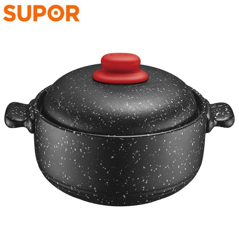 苏泊尔(SUPOR)砂锅陶瓷煲3.0L 星星石不粘煲汤锅 燃气专用TB30N1