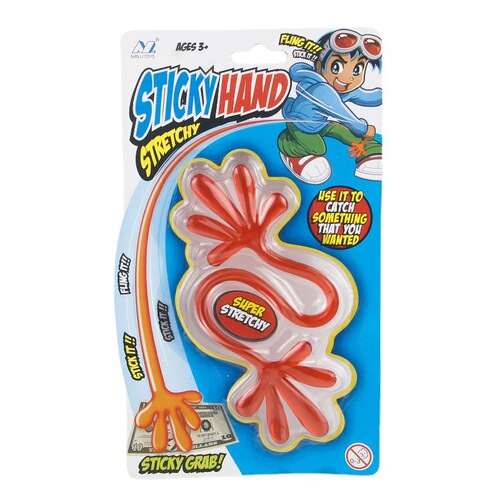 Cross-border creative sticky hand street stall toy elastic retractable sticky palm booth nostalgic prank gag foreign trade toy