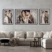 婚纱照相框组合挂墙照片墙影楼水晶洗照片宝宝照全家福放大金色