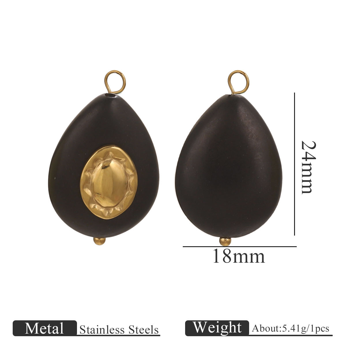 Nuevo acero inoxidable gota de piedra imitación de piedra natural agujas dobladas hechas a mano accesorios DIY accesorios al por mayor