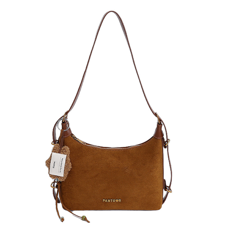 Bolso de mano esmerilado transfronterizo bolso de brazo universal mujeres otoño y invierno 2025 nuevo retro bolso de hombro bolso de viaje