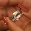Wedding ring for beloved engraved, silver 925 sample, English