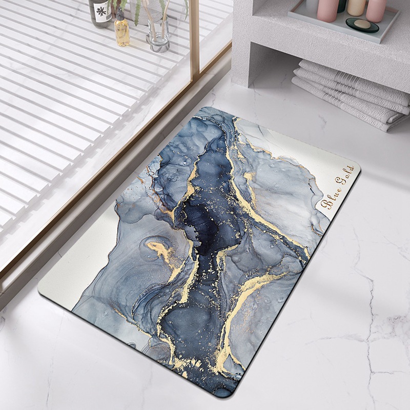 Baño de barro de diatomeas absorción de agua suelo blando de baño de barro de diatomeas puerta de baño anti-deslizante cojín de pies secos rápidos
