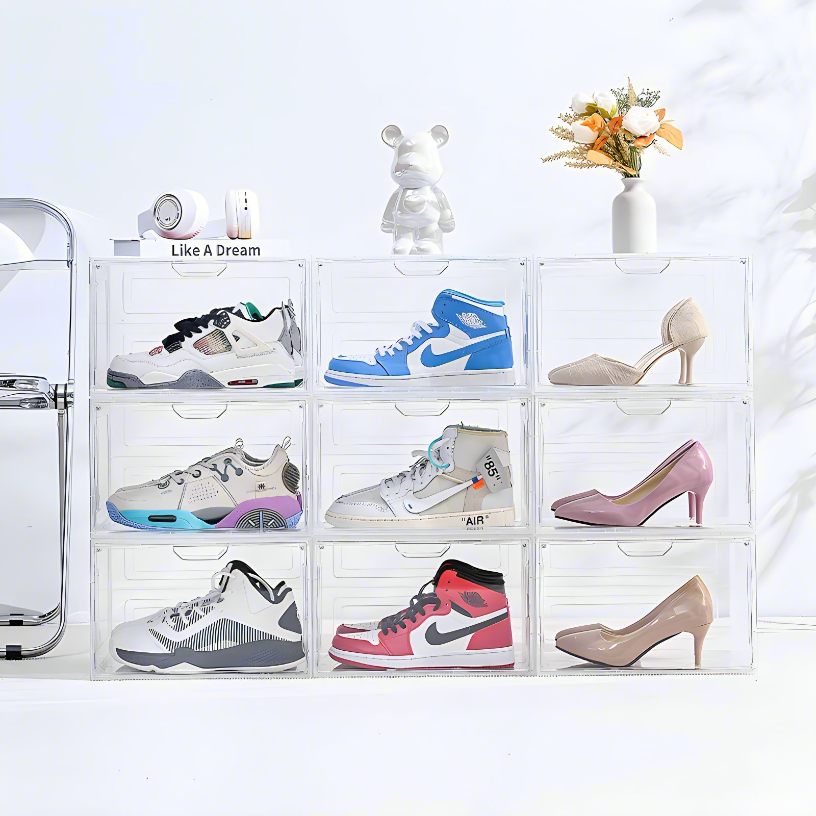 Air Jordan акриловые спортивные кроссовки, коробка для хранения, подставка