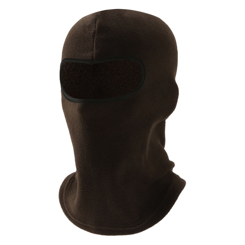 Autumn and Winter Polar Fleece Cycling Hood, Outdoor Sports Polar Fleece Mask, Windproof and Cold-Proof Face Protection Hat for Men and Women