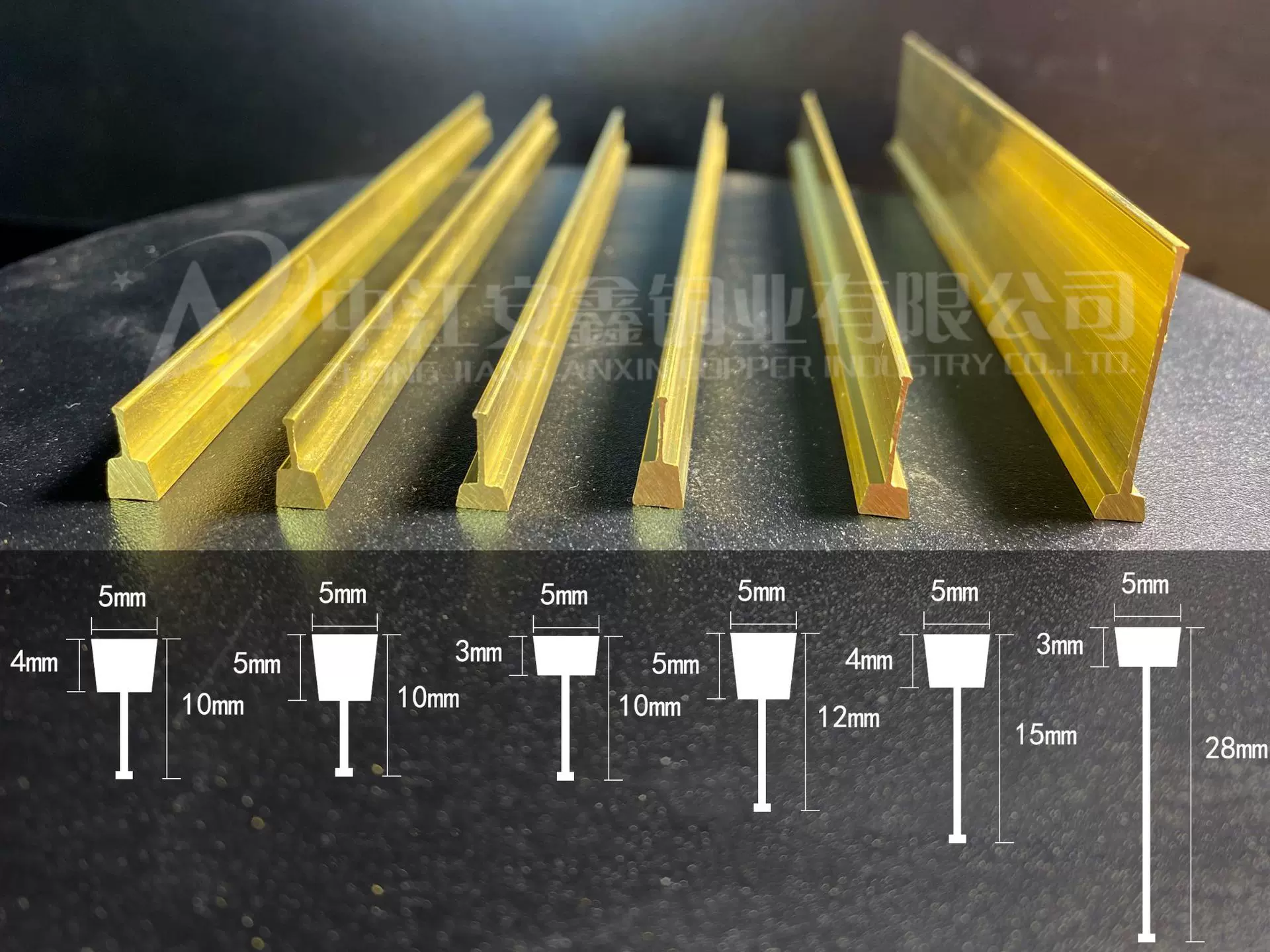 安鑫铜条批发 水磨石铜条 t型铜条 地面分隔装饰 大理石镶嵌铜条