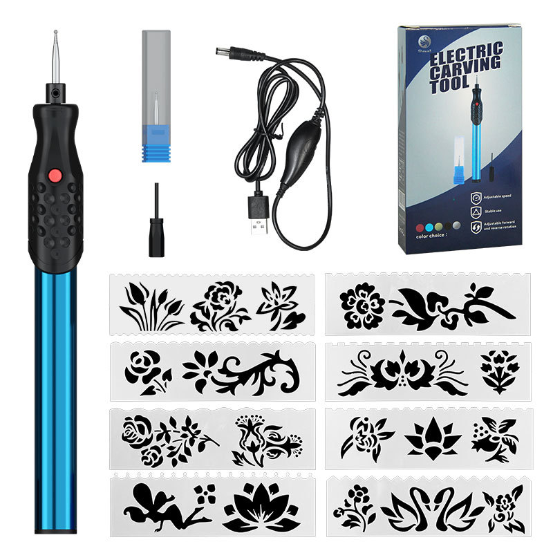 迷你笔形金属低噪音电动雕刻笔 高转速微型无线DIY玻璃电磨打磨机